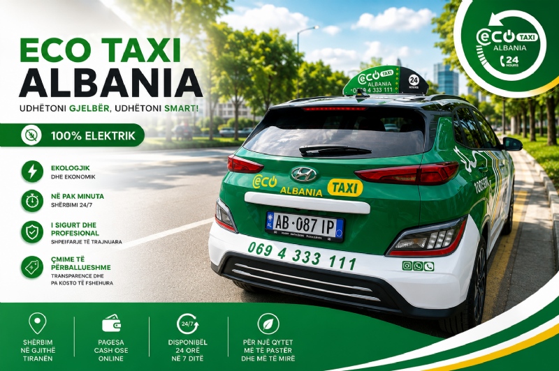 ECO TAXI ALBANIA – Taksi pranë Thesarit, Klanit, Babrrusë dhe Spitalit Amerikan 2, shërbim i shpejtë 24/7